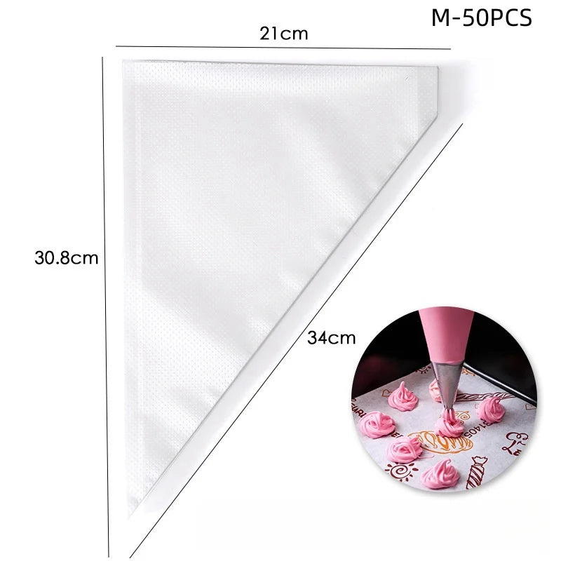 Einweg Spritzbeutel 100 50 20 Stück zum Dekorieren von Kuchen und Gebäck-Yabubest - Home & More