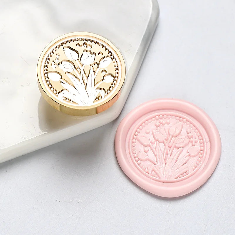 Sternenhimmel Lotus Rosenmuster Wachssiegel Stempel, Retro Stil