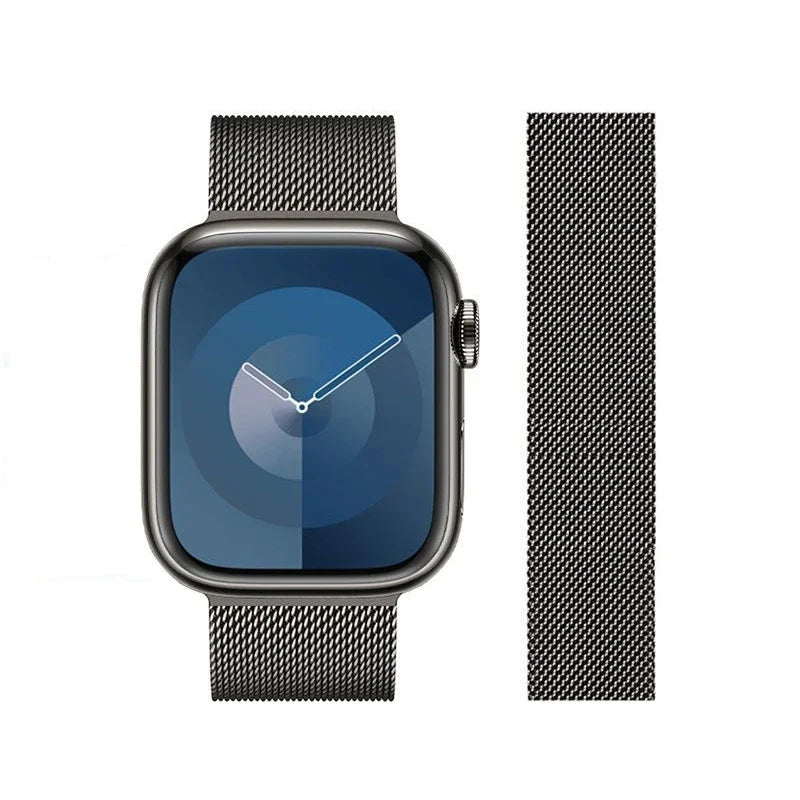 Edelstahl Mesh-Metallarmband mit Magnetverschluss für Smartwatches 38-49 mm
