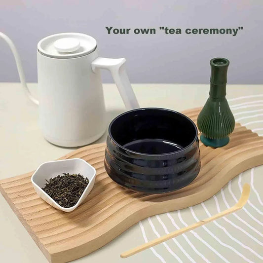 Wiederverwendbarer Matcha Schneebesen aus ABS mit Halter für grünen Tee-Yabubest - Home & More