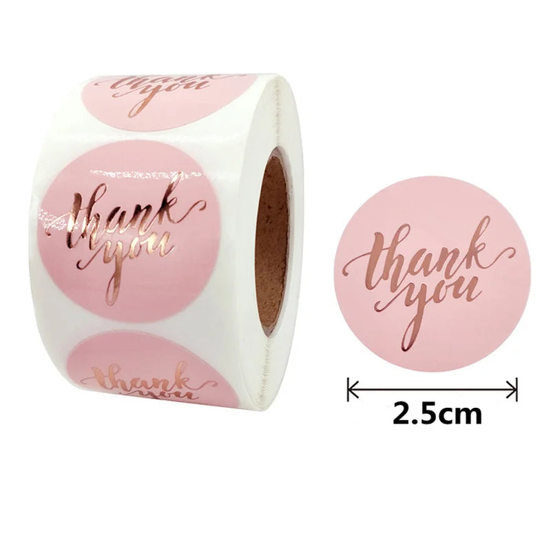 500 runde Kraftpapier-Etiketten für Geschenke, Kuchen und Hochzeit