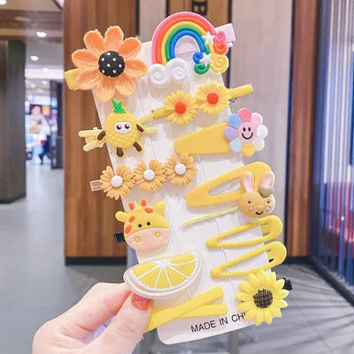 Bunte Cartoon Haargummis - Clips für Mädchen 1-3 Jahre – sanfter Halt - süßes Design