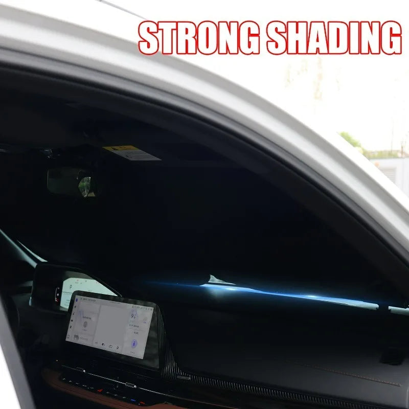 Effektiver UV- - Hitzeschutz: Faltbarer Auto Frontscheiben-Sonnenschutz mit Laser-Design
