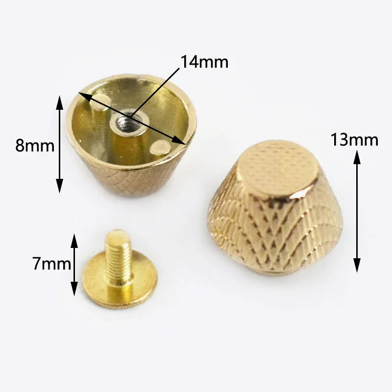 Metall Nieten Set Gold 10 20 30 Stück für Taschen DIY Lederhandwerk