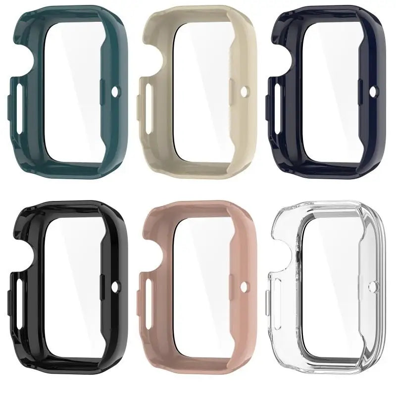 PC und gehärtetes Glas Schutzgehäuse für Smartwatch mit stoßfester Hülle