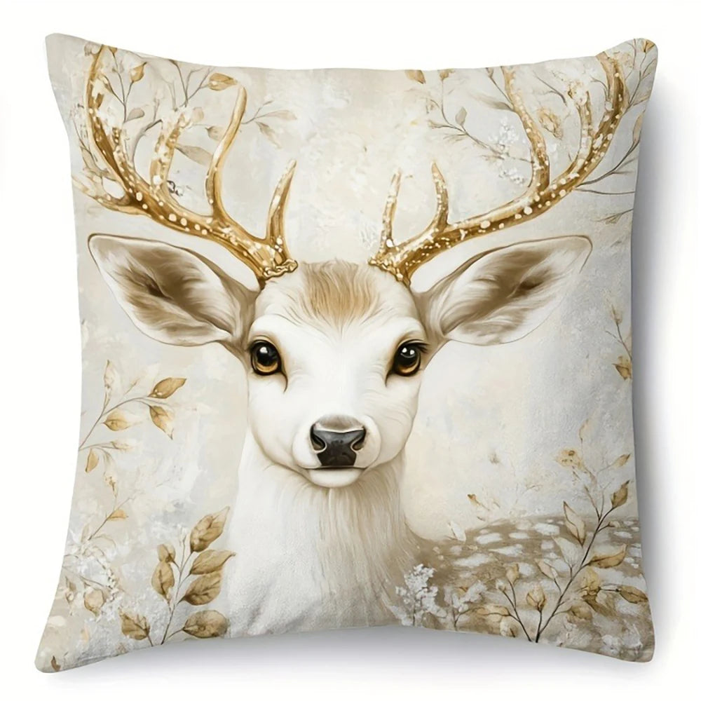 Weihnachtlicher Kissenbezug mit festlichen Motiven für Ihr Sofa