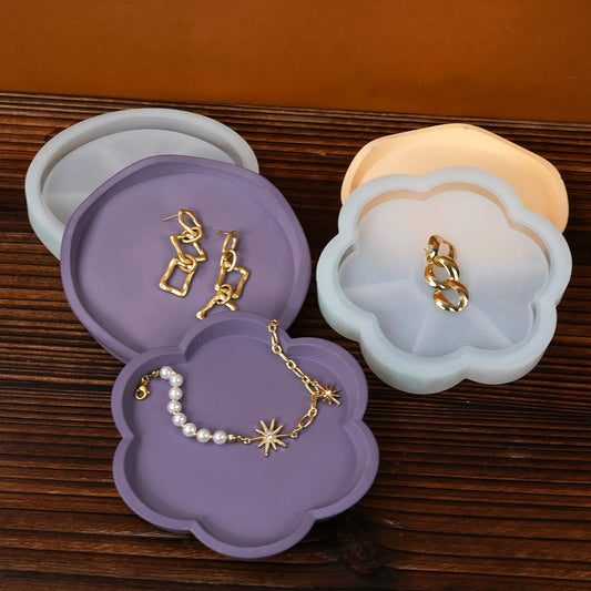 Blumenförmige Silikonform für runde Untersetzer DIY Handwerk Wohnkultur