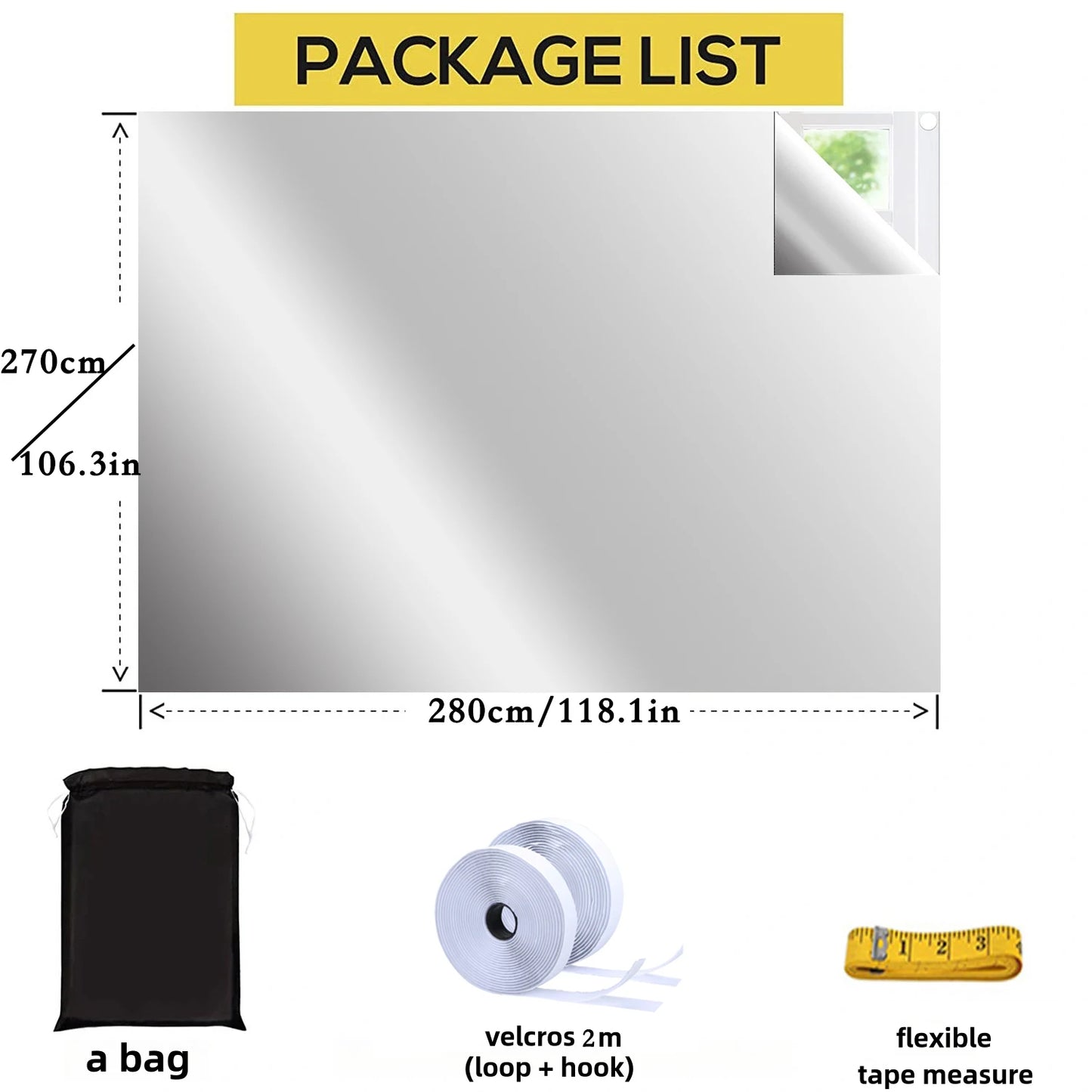 100 % Verdunkelungsfenster-Abdeckung für maximale Privatsphäre