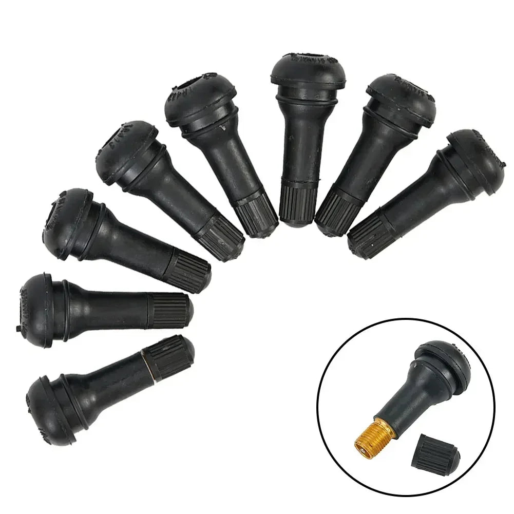 10x Snap-In Gummi Ventile für schlauchlose Reifen | Universal Set