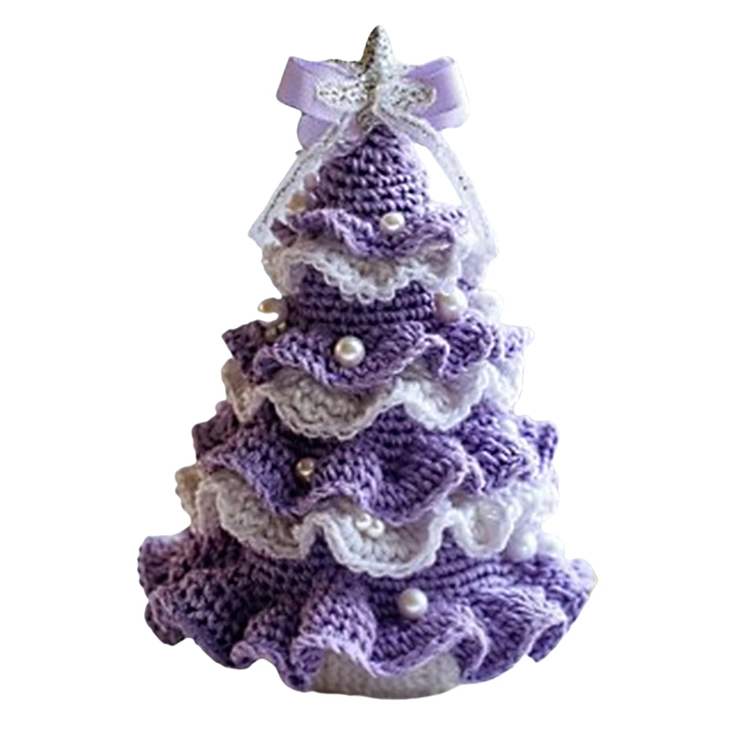 DIY gehäkeltes Weihnachtsbaum-Dekorationsset für Anfänger