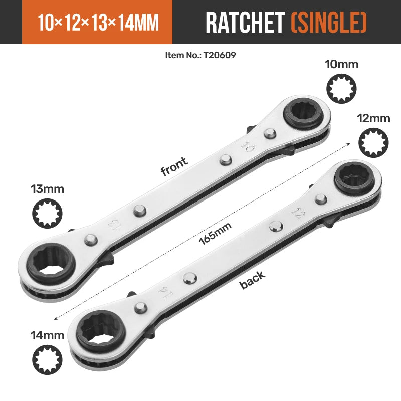 Vielseitiger Ratschen-Steckschlüssel | 4-in-1 Teleskop-Design aus CR-V Stahl