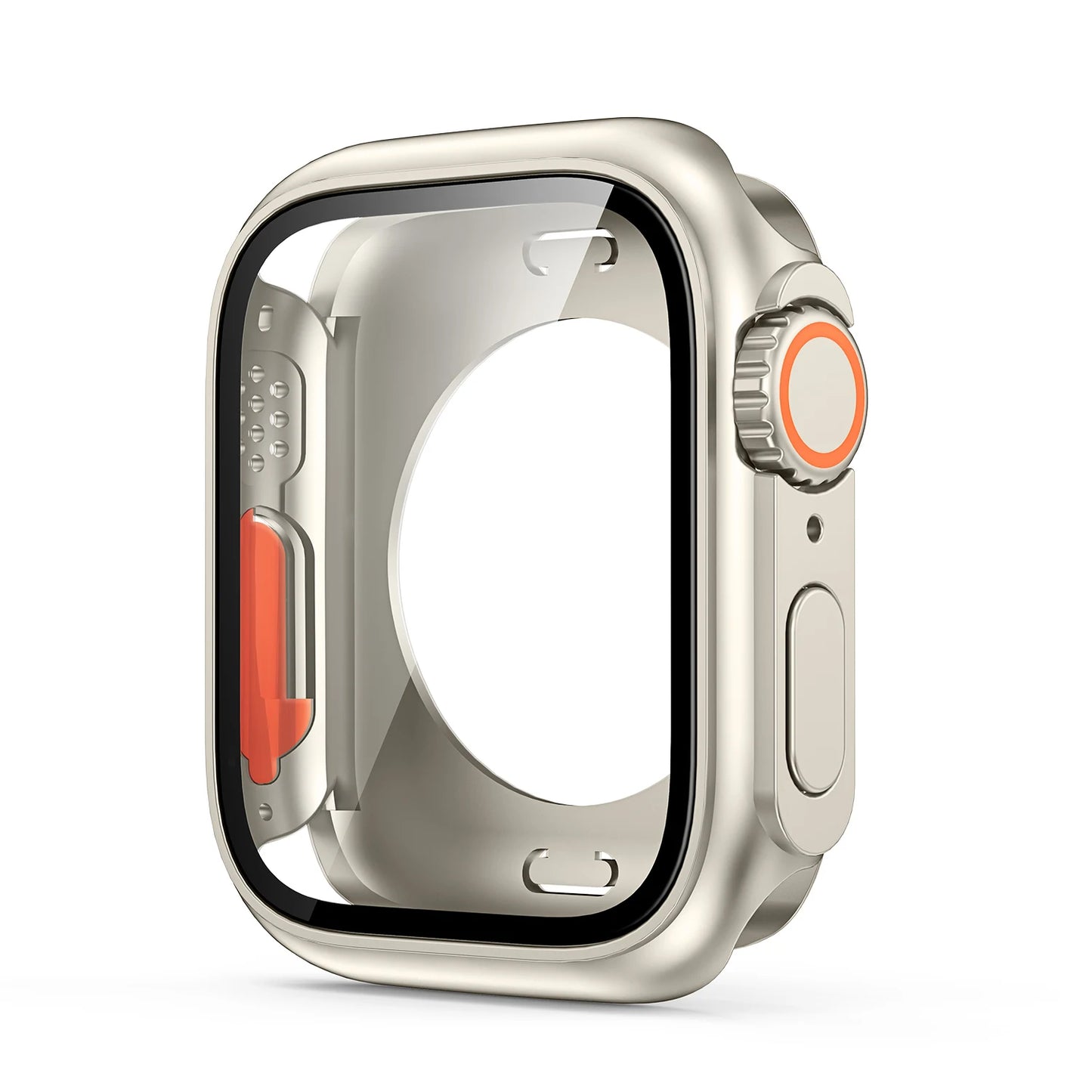 Displayschutzfolie und PC-Hülle kompatibel mit Smartwatch 40-45 mm Schutz