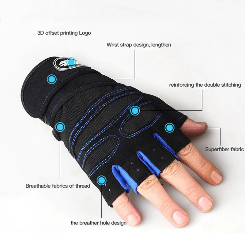 Stoßfeste Gym Handschuhe Unisex – Komfort - Grip für Fitness - Bodybuilding