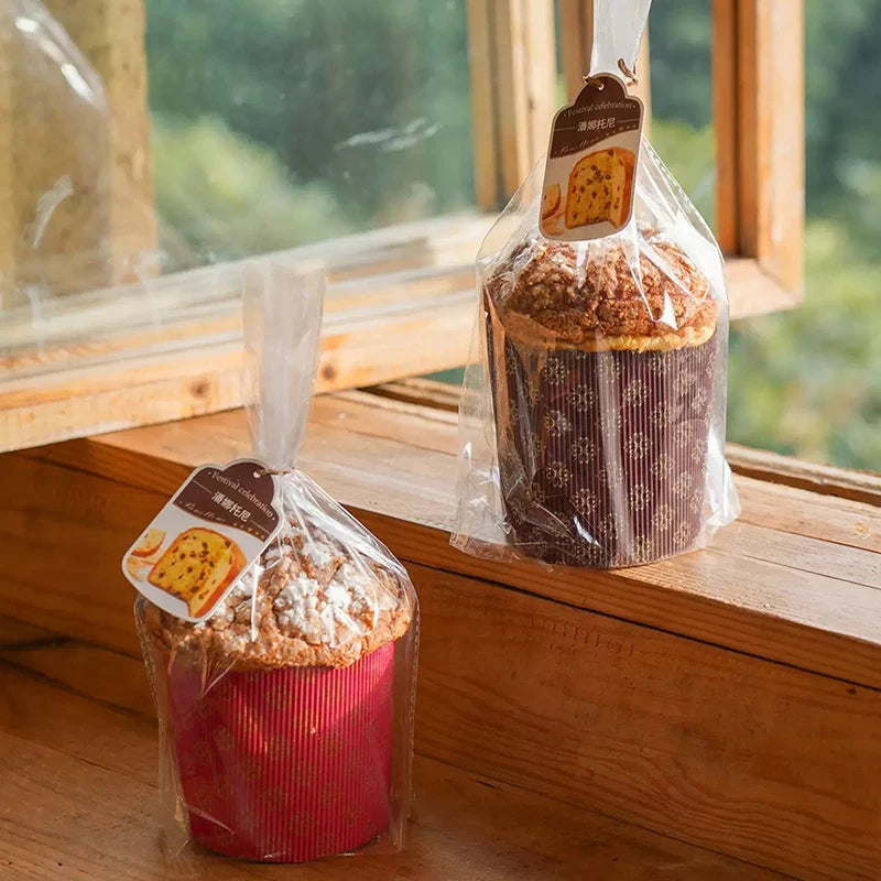5er Set Panettone Papierbackformen perfekt für italienisches Gebäck