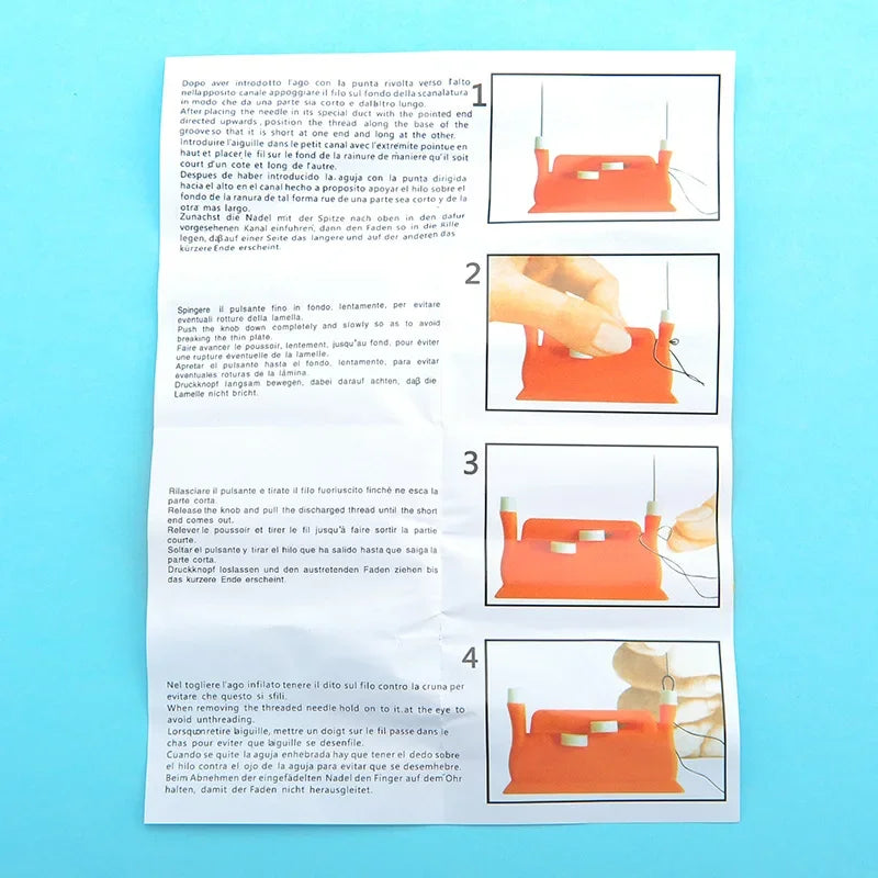 Automatischer Nadeleinfädler für einfache und schnelle Handarbeit