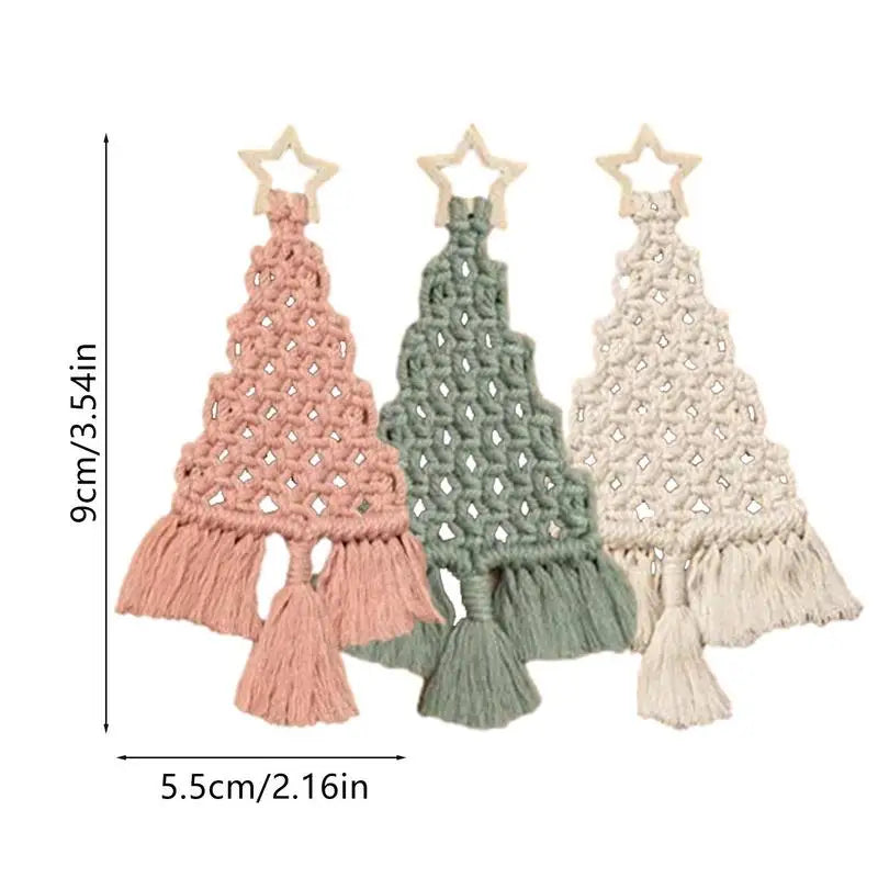 DIY Makramee Weihnachtsbaum Kit mit Baumwollseil für Wanddeko