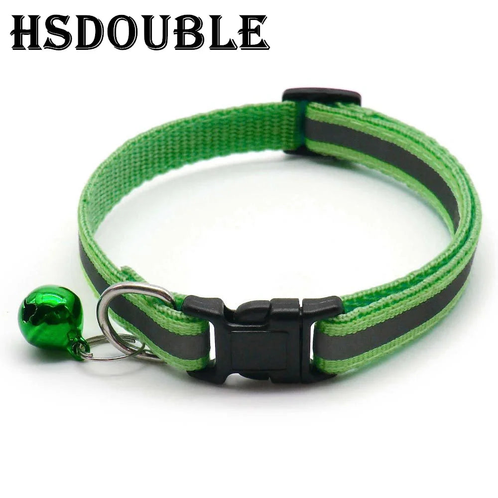 Reflektierendes Katzen- und Hunde-Halsband mit Glocke aus PVC - PP