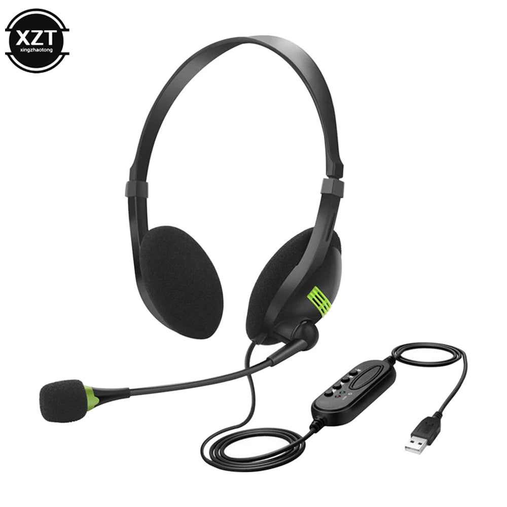 Kabelgebundene 3,5 mm Headset Kopfhörer mit Mikrofon und Noise Cancelling