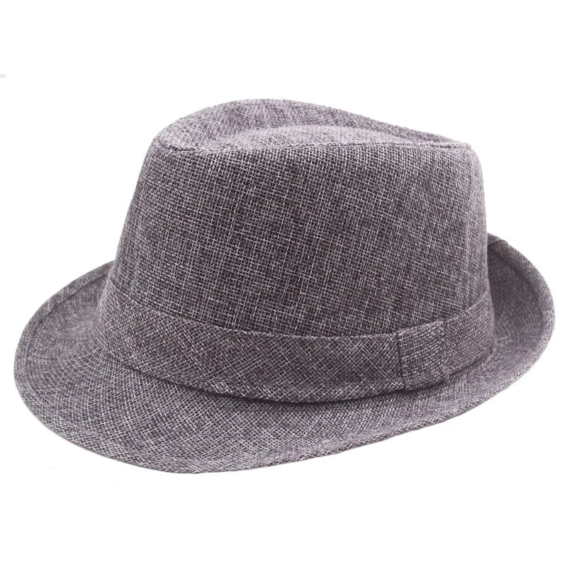Atmungsaktiver Leinen-Jazz-Hut für Herren – Stylischer Sonnenschutz im Retro-Look