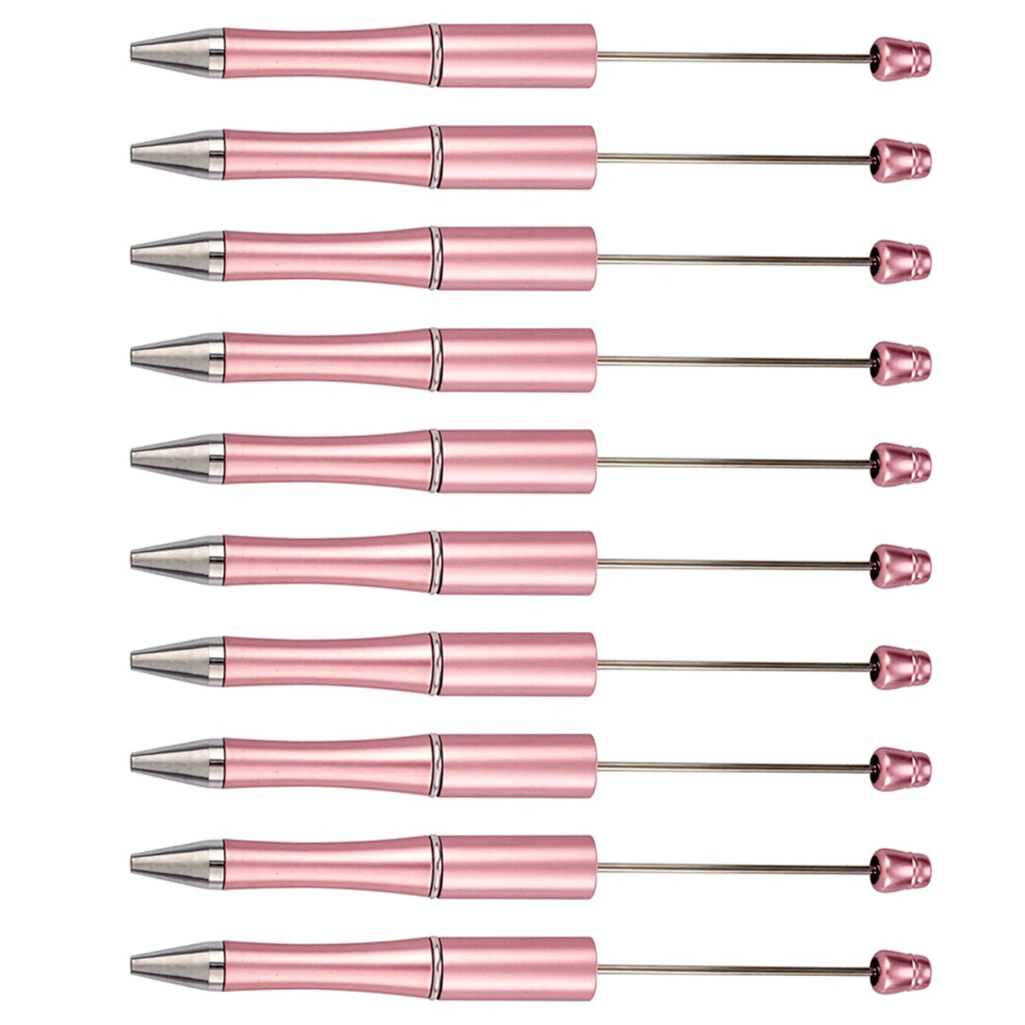 10er Set rosa Perlen Kugelschreiber – präzise 1,0 mm für Schule - Büro