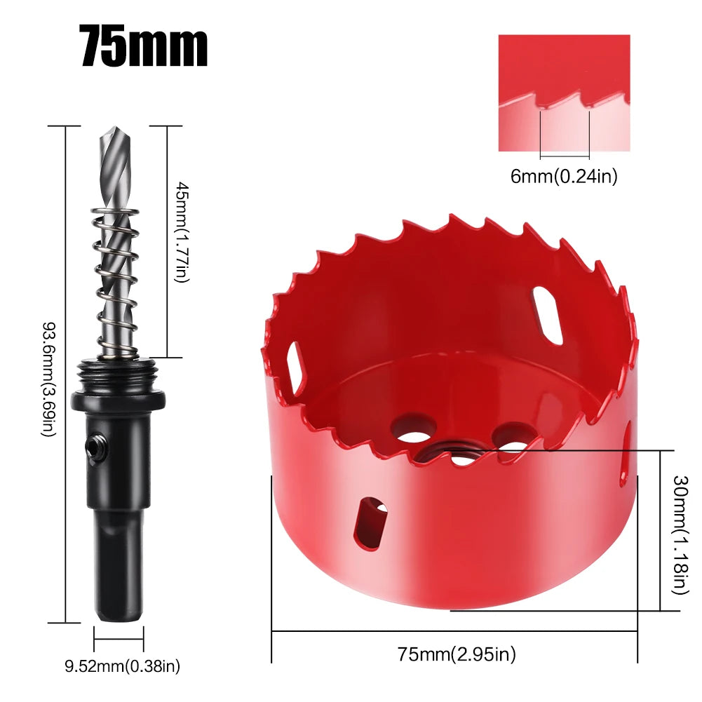 Vielseitige 15-200mm Lochsäge HSS M42 Bimetall für Metall Holz Kunststoff DIY