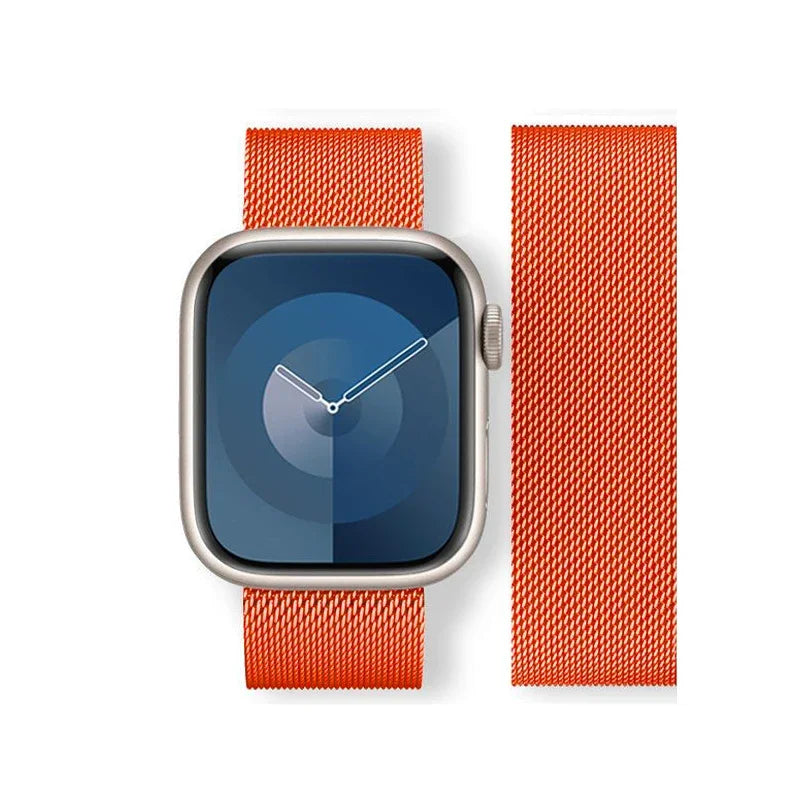 Edelstahl Mesh-Metallarmband mit Magnetverschluss für Smartwatches 38-49 mm