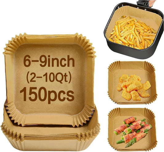 Antihaft Pergamentpapier für Luftfritteusen Einweg 6,3-9 Zoll Papier-Einlage