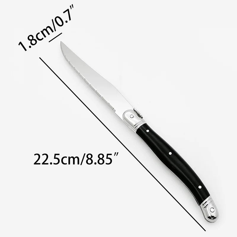 9 Zoll Laguiole Steakmesser Set mit Ergonomischem Griff und Edelstahlklinge