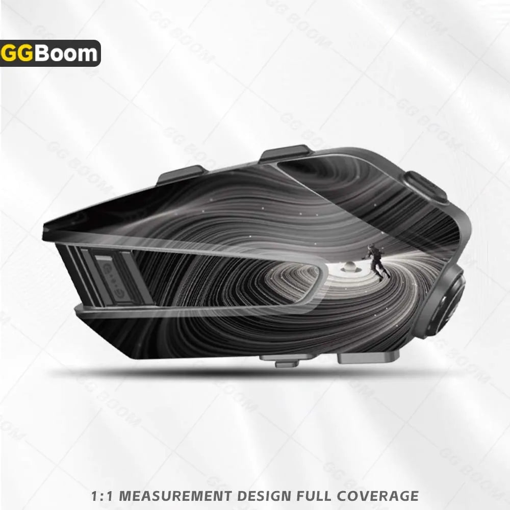 Wasserdichte Aufkleber für Motorradhelm Bunte Bluetooth Dekoration