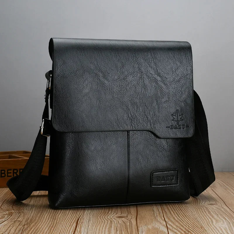 Elegante Vintage Messenger Tasche aus PU-Leder für Herren in Braun, Schwarz - Khaki