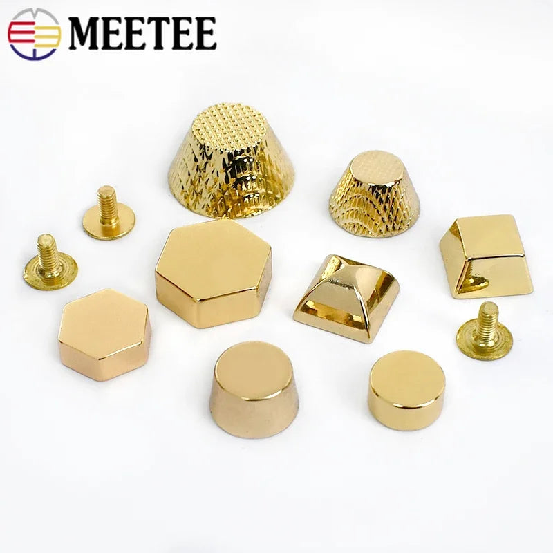 Metall Nieten Set Gold 10 20 30 Stück für Taschen DIY Lederhandwerk