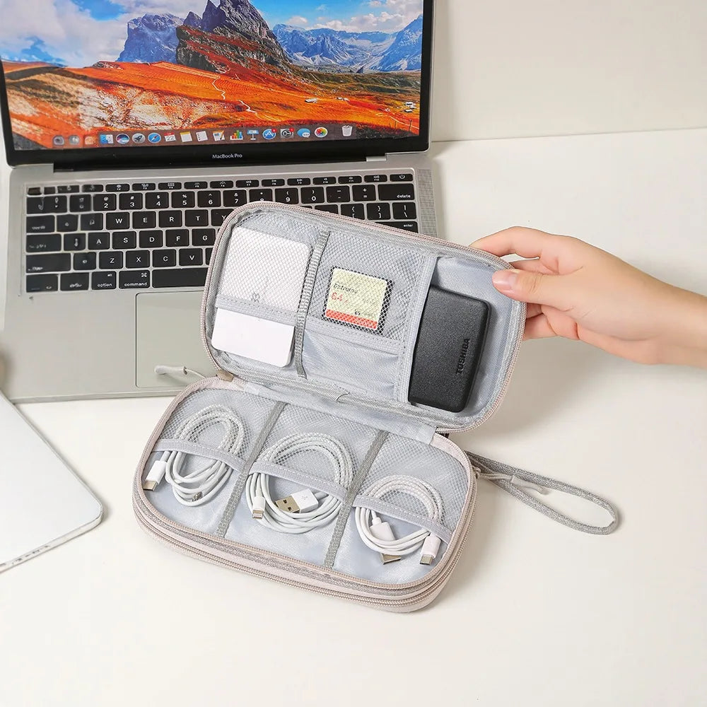 Reise Organizer Tasche für Kabel USB Ladegerät Wasserdicht Tragbar Mehrschichtig
