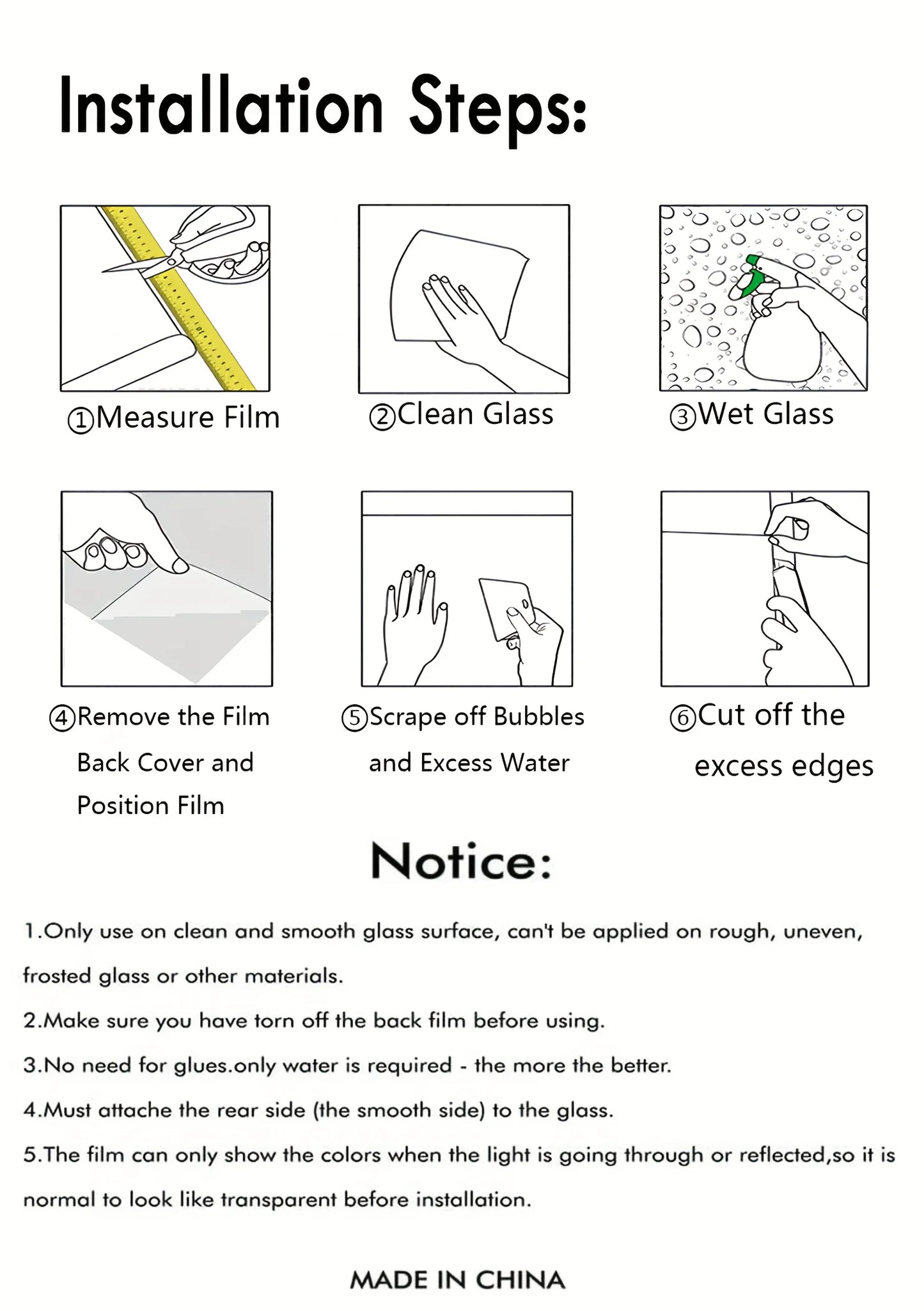 Dekorative UV Schutz Fensterfolie mit Buntglas Effekt