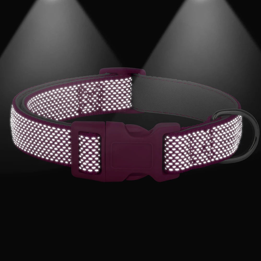 Reflektierendes Nylon Hundehalsband verstellbar für kleine und große Hunde