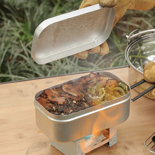 Tragbarer isolierter Aluminium-Lebensmittelbehälter für Outdoor