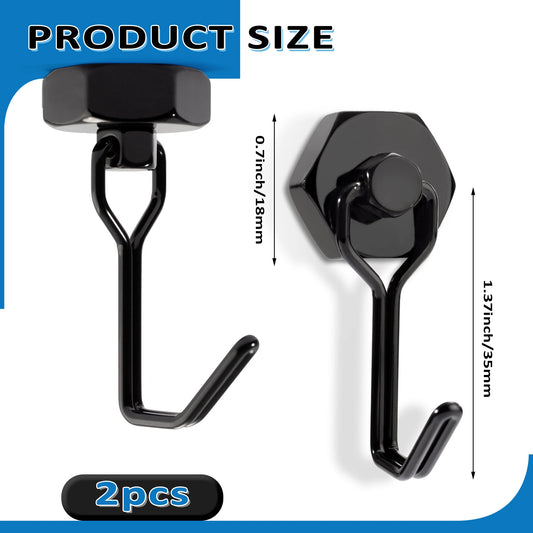 2er Set starke magnetische Haken für Küche Kühlschrank und Bad