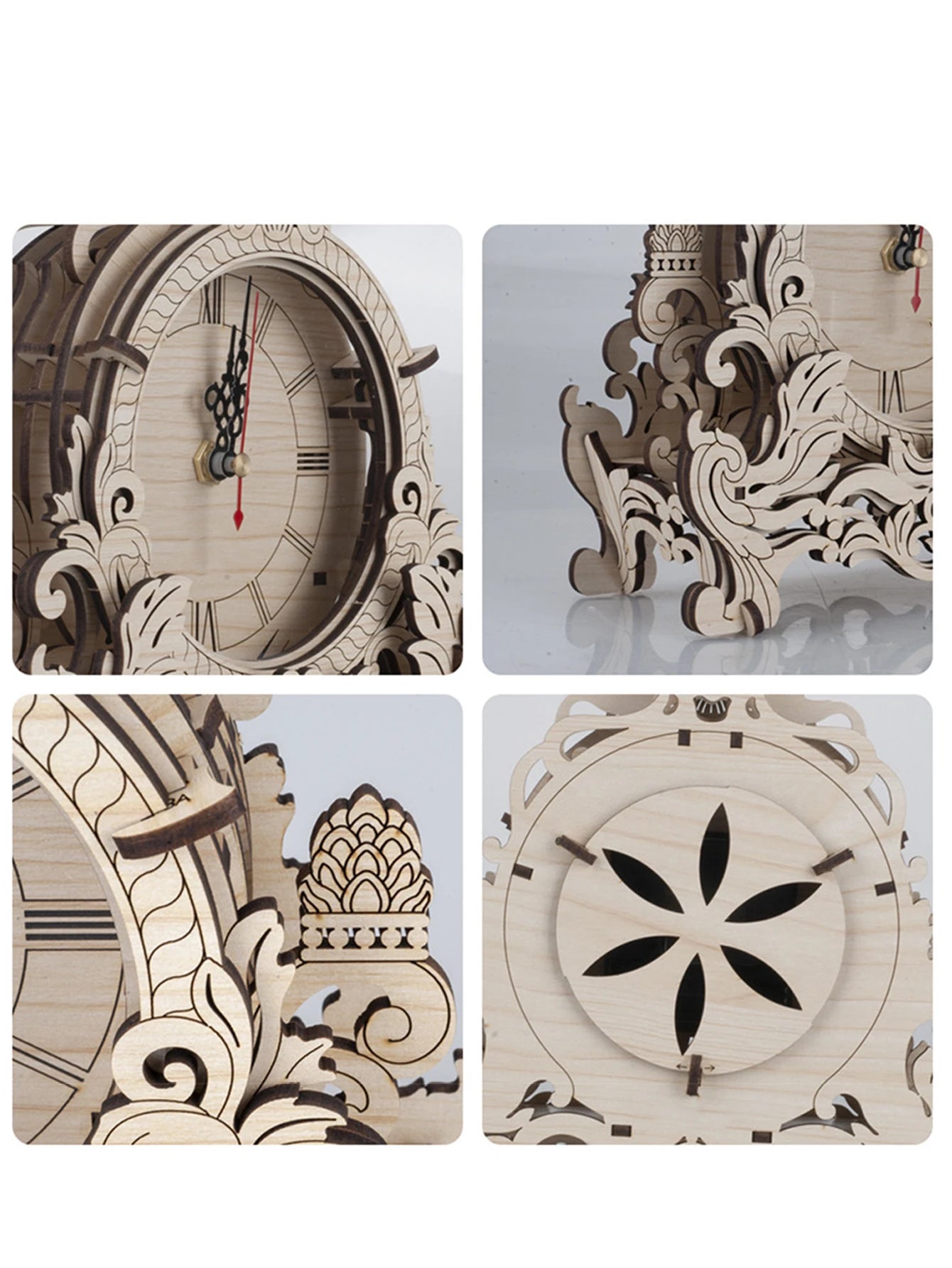 3D Holz Puzzle Uhr Modell Bausatz für kreative Wohnkultur