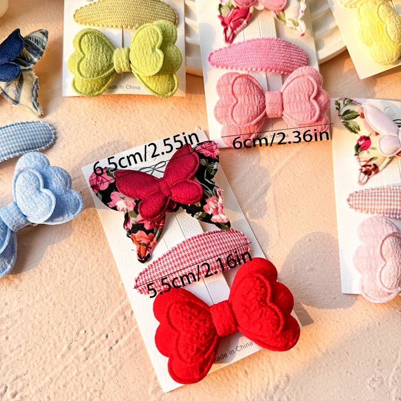Bunte Doppel-Schicht Schmetterling Haar Clips für Mädchen