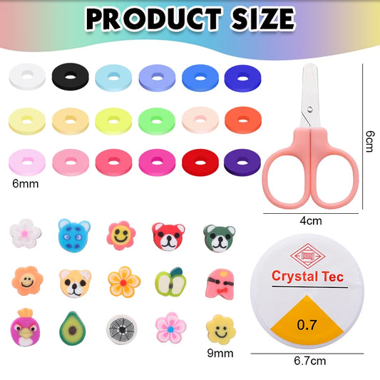 DIY Tonperlen Armband Set mit Buchstaben Alphabet Charms Schmuck basteln