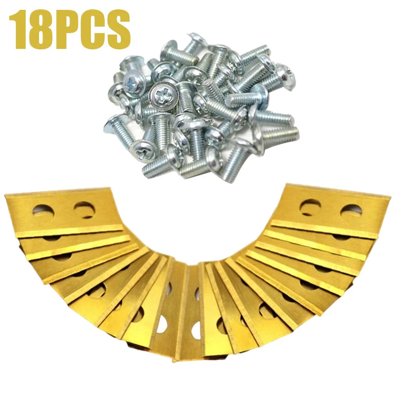 Präzise Edelstahl-Rasenroboter-Ersatzklingen in Gold, 9/18/30 Stück Sets
