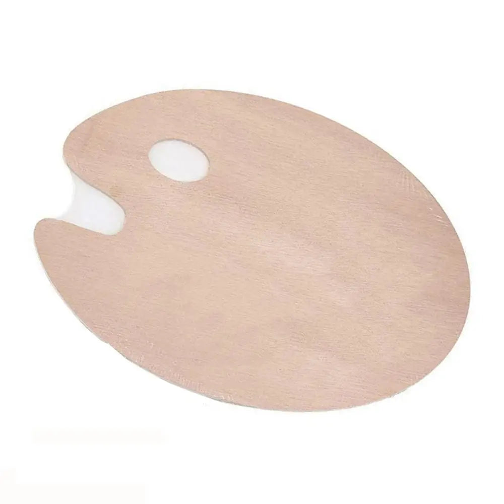 Robuste Holzfarbpalette mit Nylonpinseln – 2 Größen - Daumenhalter für Komfort
