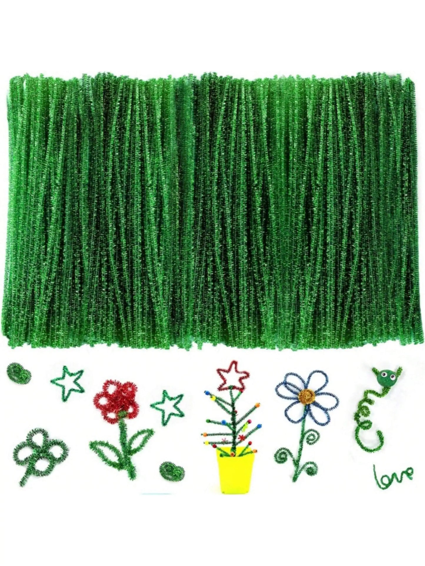 Pfeifenreiniger Set 100/300 Stück 6 Farben Farbverlauf für DIY Basteln