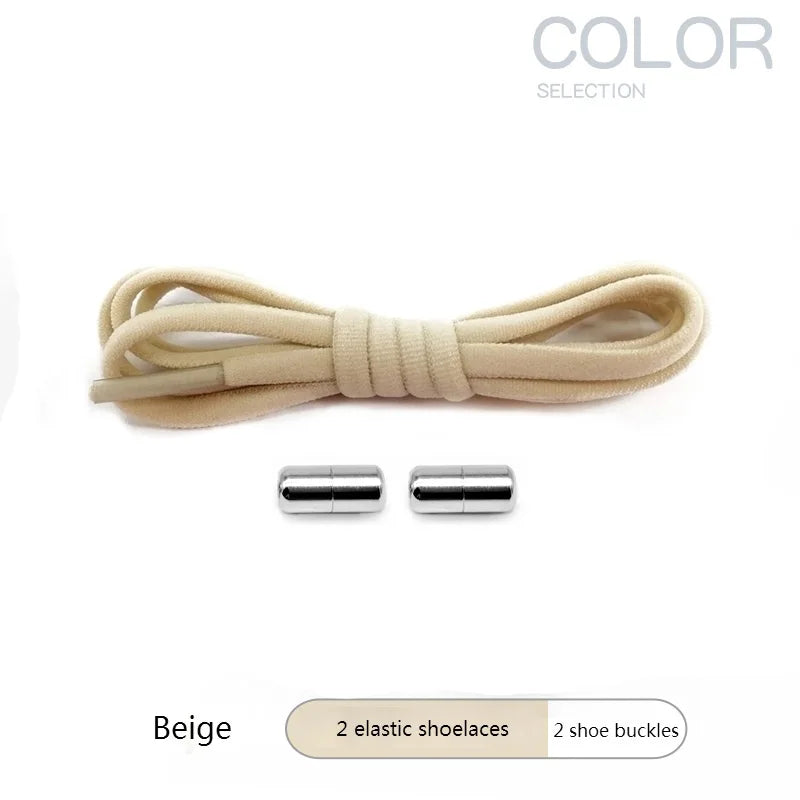 4er Set elastische 100cm Schnürsenkel ohne Binden mit Metallverschluss