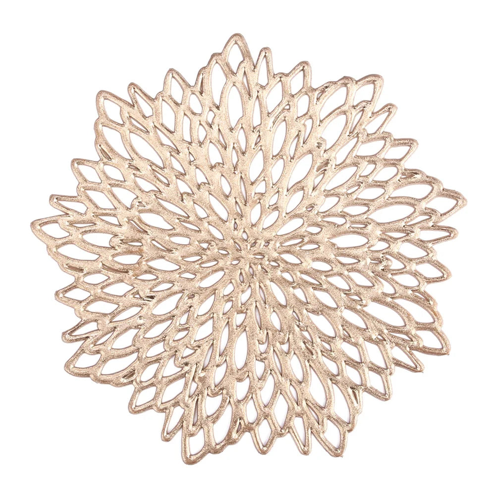 Hohl Vinyl Blumen Tischsets Untersetzer 10/38cm Küche Hochzeit Deko