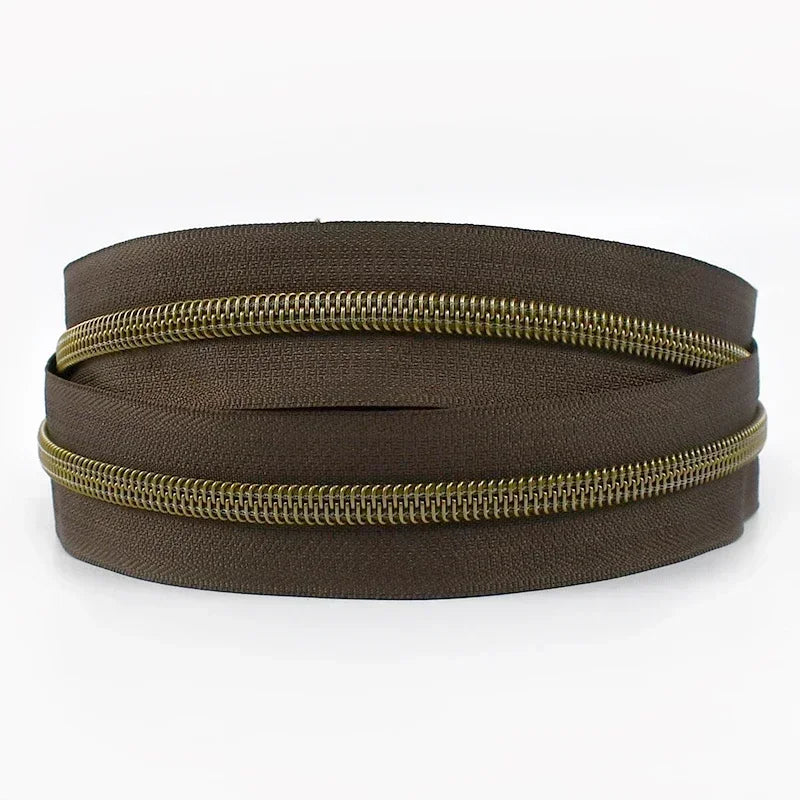 Nylon Reissverschlussband Nr 5 pro Meter mit Schiebern fuer Naehprojekte