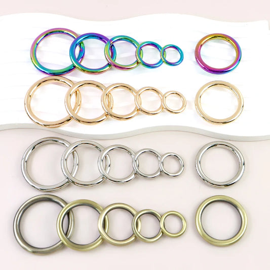 5 10 Stück O-Ring Metallschnallen 15 bis 50 mm für Gurt Hundehalsband