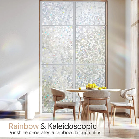 Dekorative UV Schutz Fensterfolie mit Buntglas Effekt