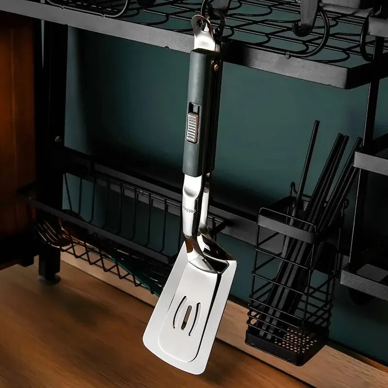 304 Edelstahl Grillzange Spatel Clip für Steak Fisch und Pfannkuchen