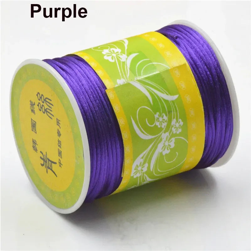 80m Rolle Nylon-Satin-Kordel 1,5mm für Makramee und Schmuckherstellung
