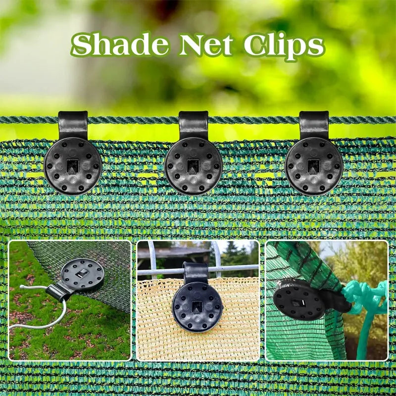Sicherer Halt im Garten: 50 schwarze Schatten Tuch Clips aus robustem Kunststoff